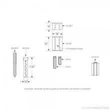3/8" Diameter Complete Aluminum Gyford Standoff Kits
